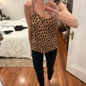 a new day Leopard Print Tan Cami Top